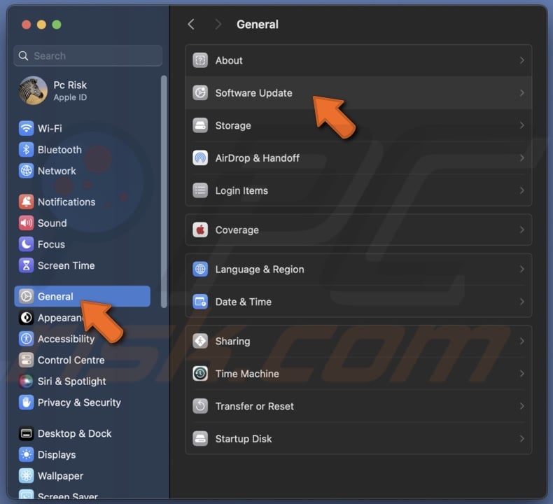 Click Software Update
