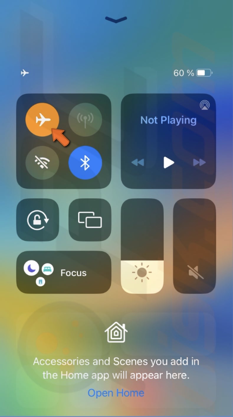 Enable the Airplane Mode