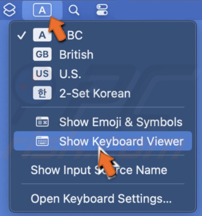 Show Keyboard Viewer
