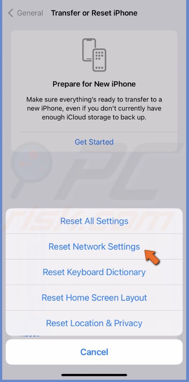 Reset Network Settings