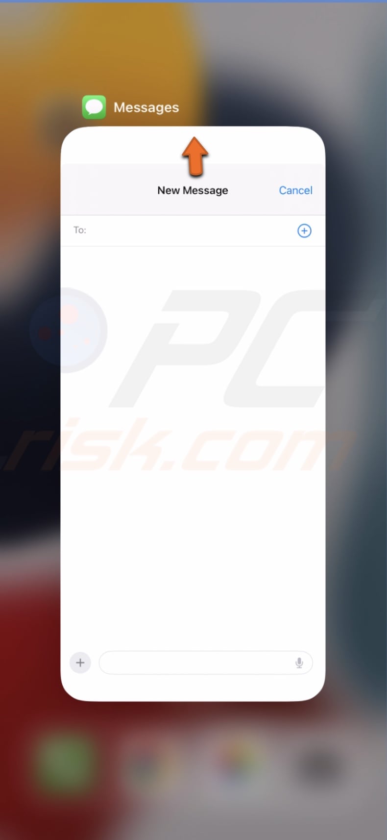 Close the Messages app