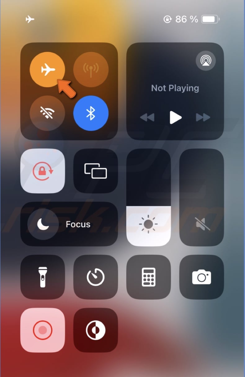 Enable the Airplane Mode
