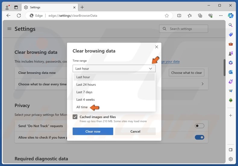Open the Time range menu and select All time