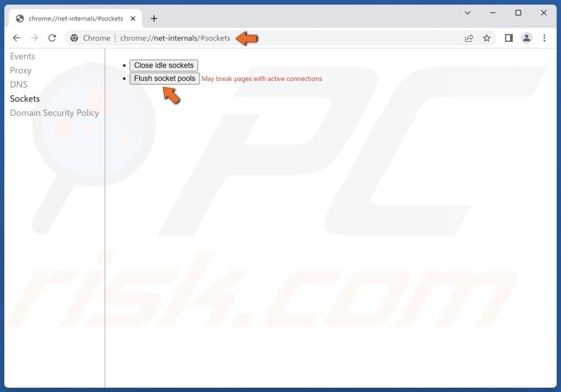Click Flush socket pools
