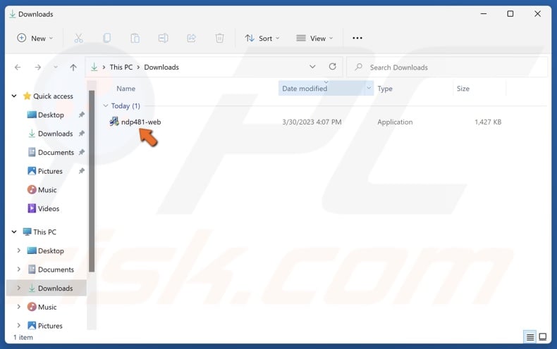 Run .NET Framework installer