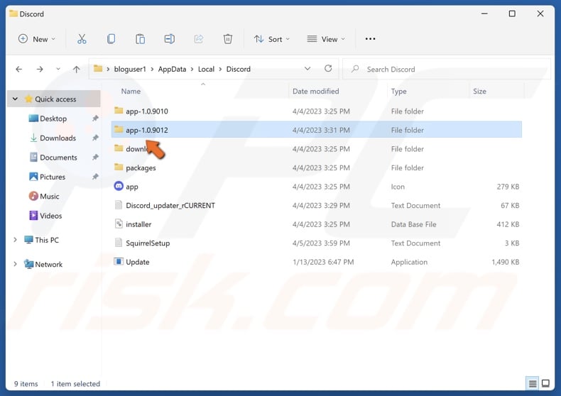 Access the latest program version folder