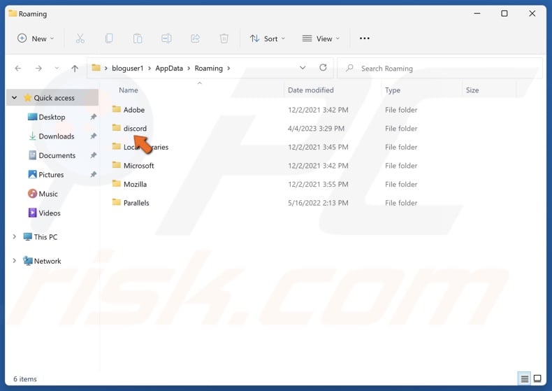 access the program folder in %appdata%