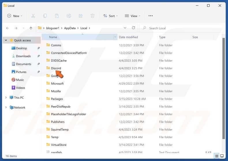 Access the program folder in %localappdata%