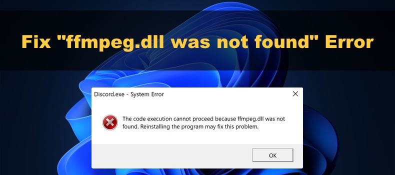 ffmpeg.dll was not found