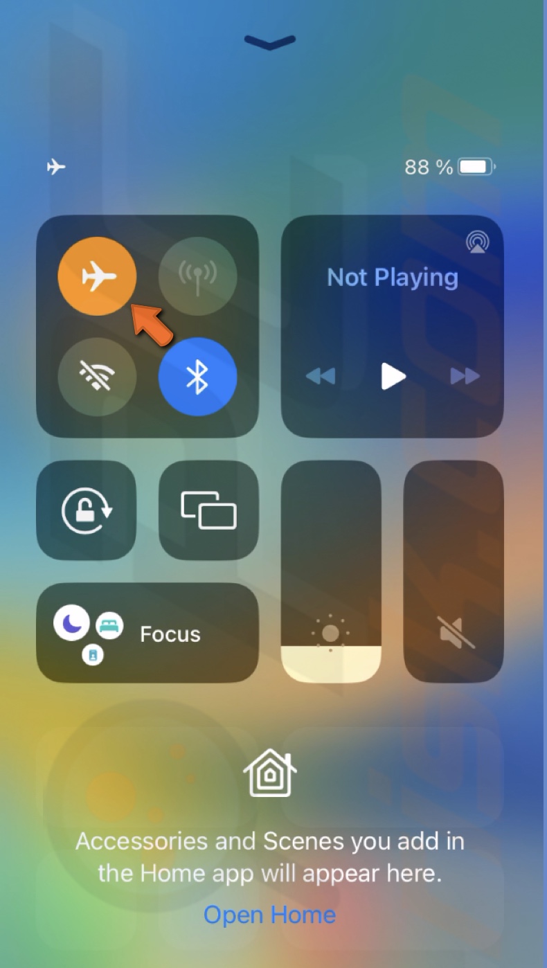 Enable the Airplane Mode