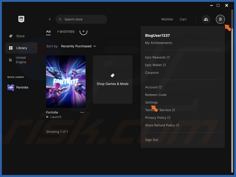 Click your profile icon at the top-right corner and select Settings