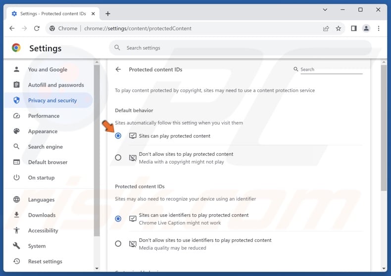 Tick Sites can play protected content