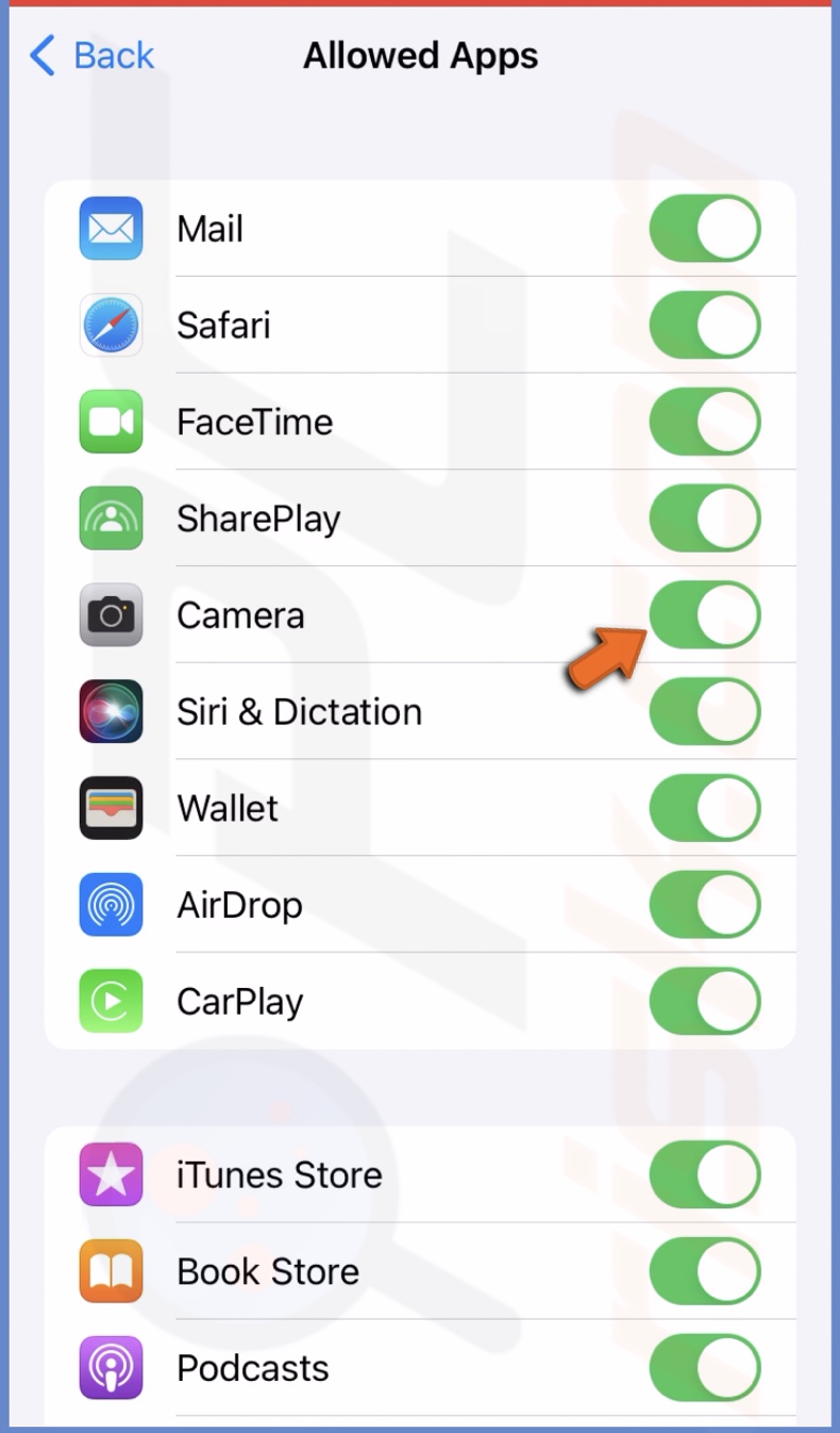 Allow the Camera app