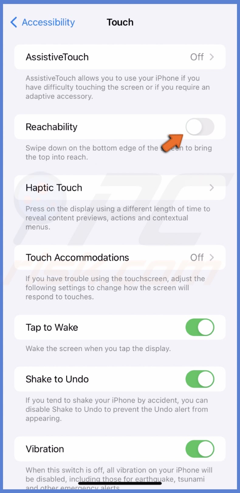 Disable Reachability