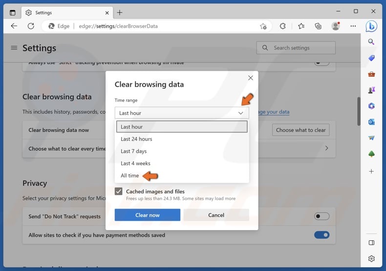 Open the Time range menu and select All time