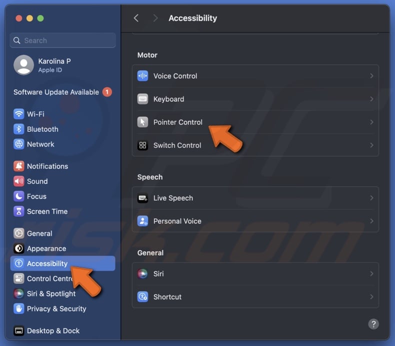 Click Pointer Control
