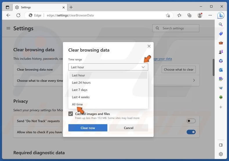 Open the Time range menu and select All time