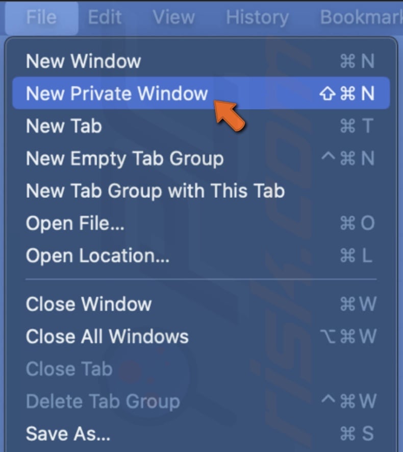Open New Private Window