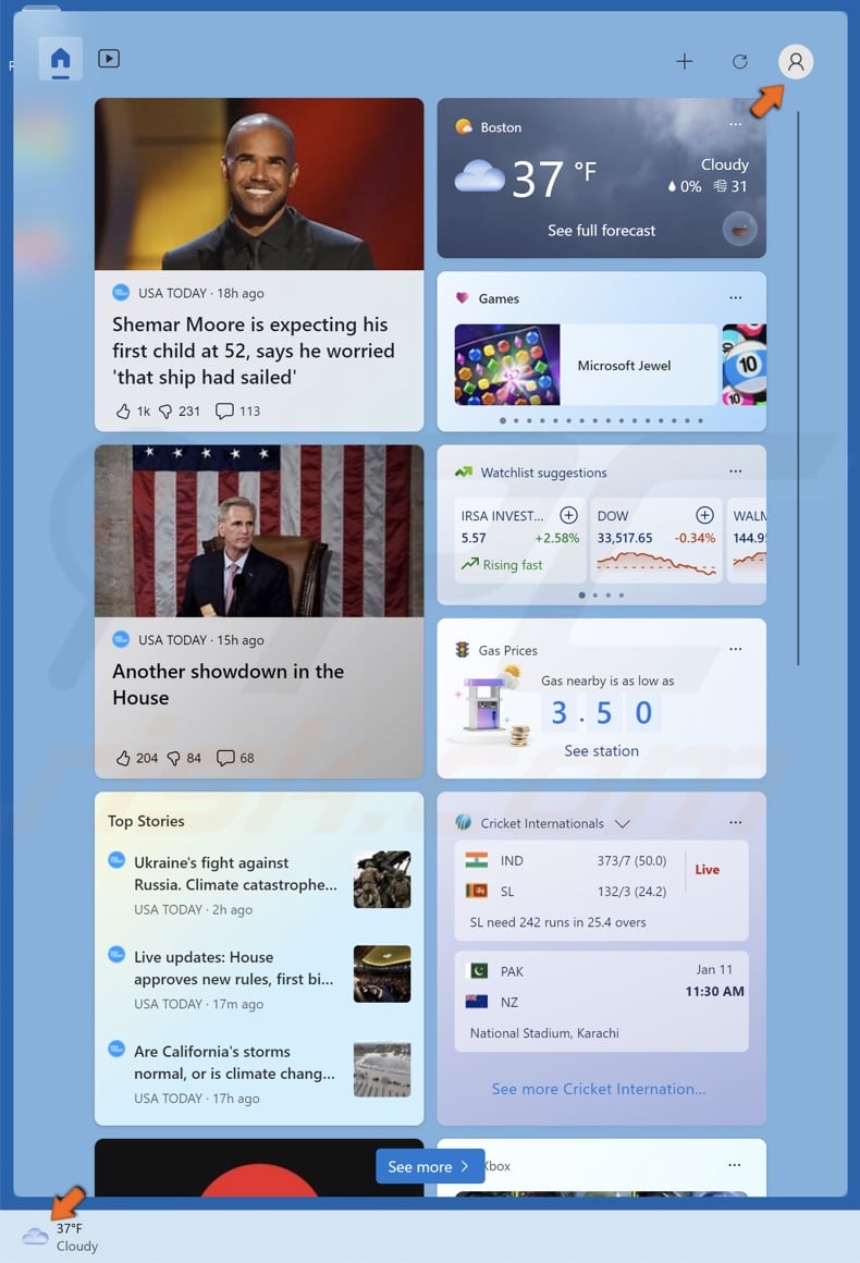 Open the Widgets board and click Settings