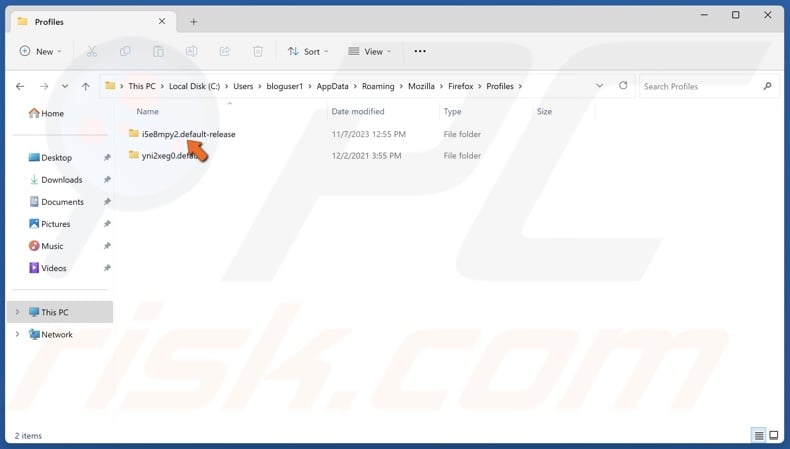 Access your Firefox profile folder