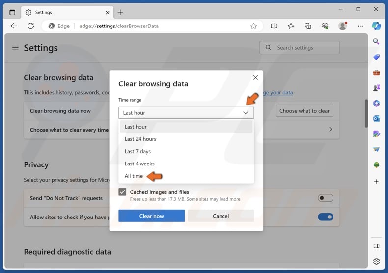 Open the Time range drop-down menu and select All time