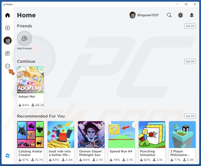 click the three-dot icon