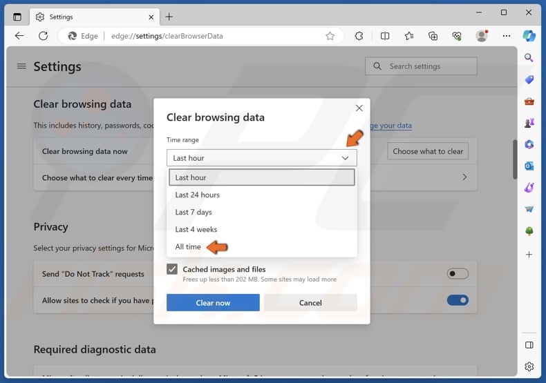 Open the Time range menu and select All time
