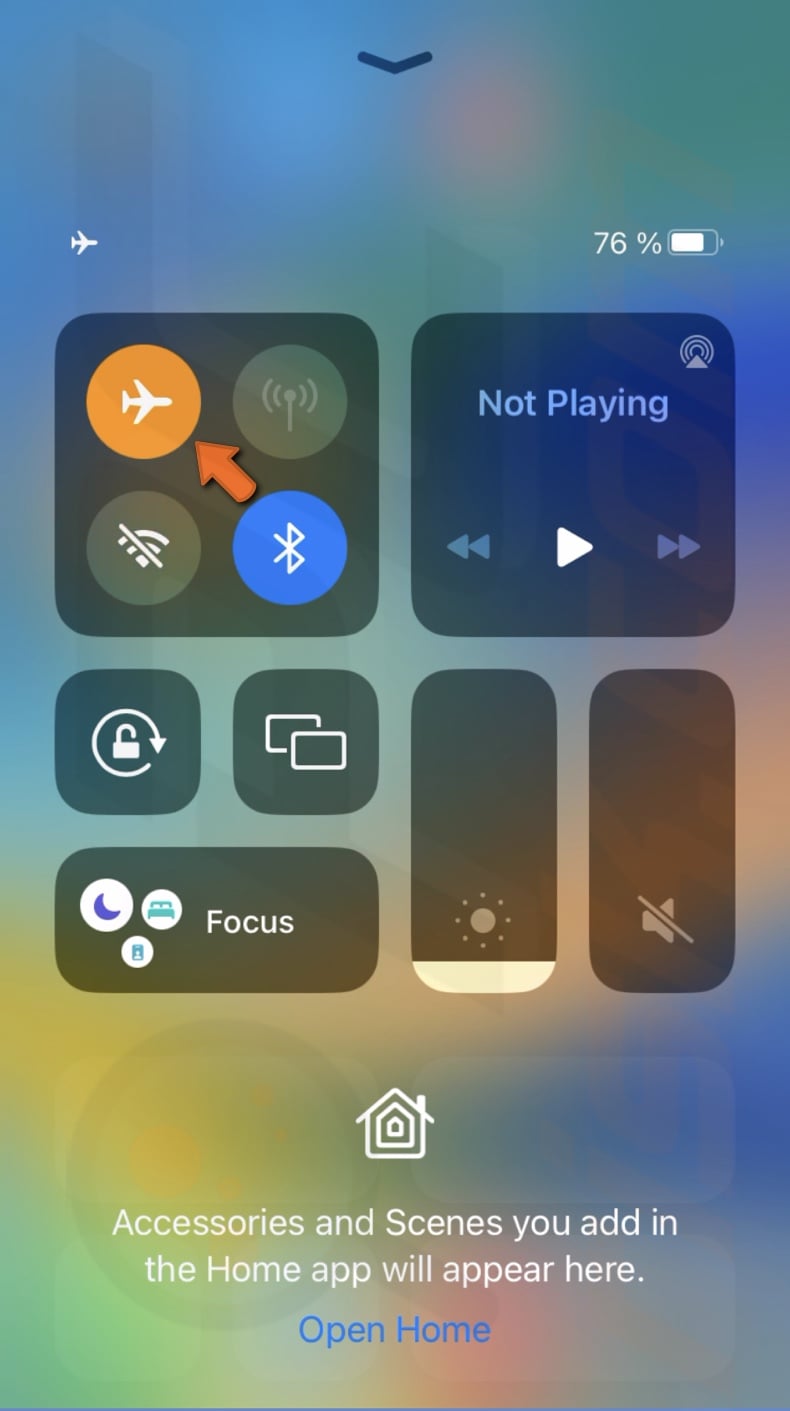 Turn on the Airplane mode