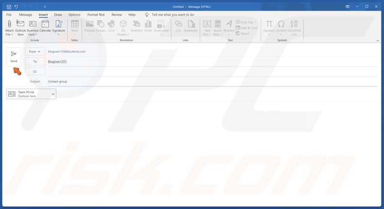 Enter the recipient’s email address, include a subject, add a message if required, and click Send