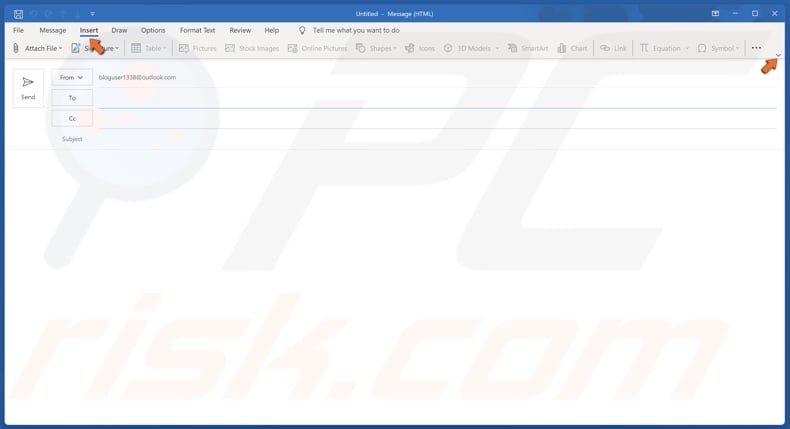 Select the Insert menu