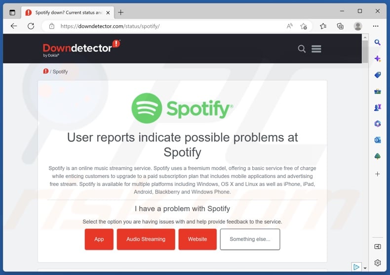 Check Spotify server status