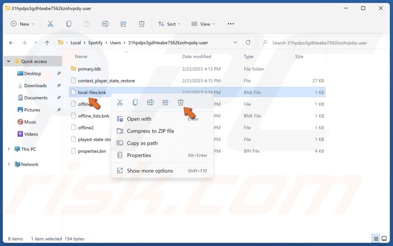 Right-click local-files.bnk and click Delete
