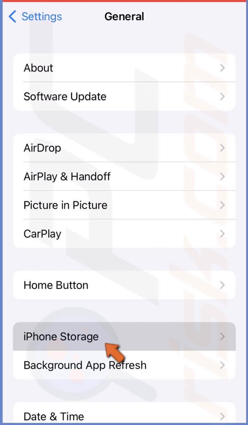 Go to device storage