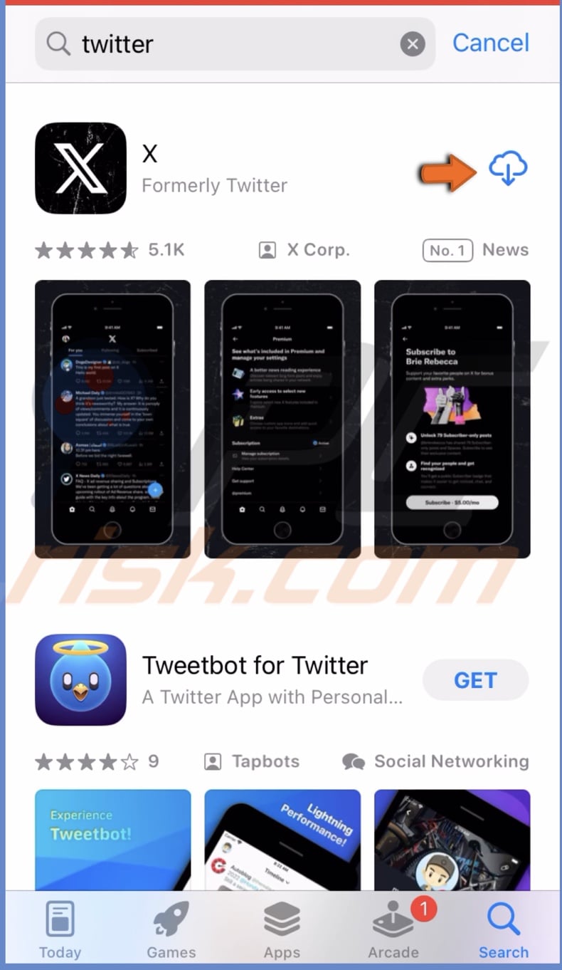 Download Twitter again