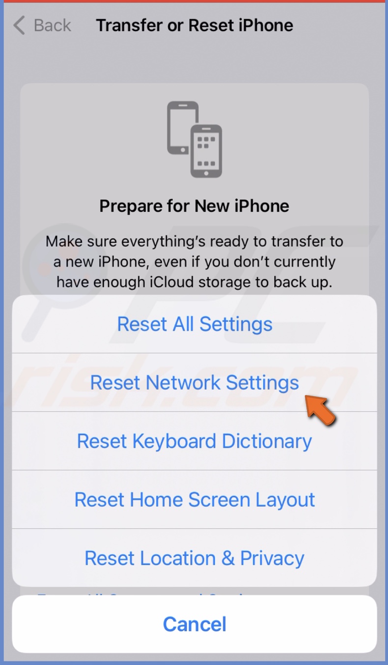 Reset Network Settings