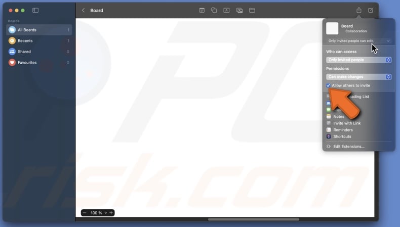 Allow others to invite