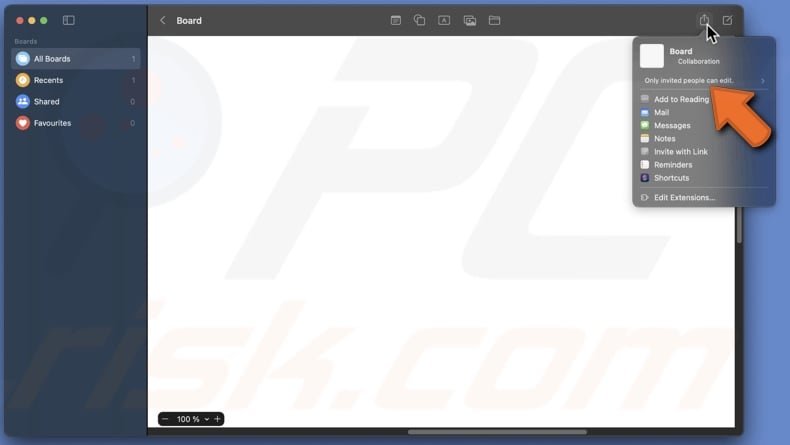 Select Only invited people can edit