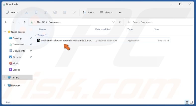 Run the AMD graphics driver installer