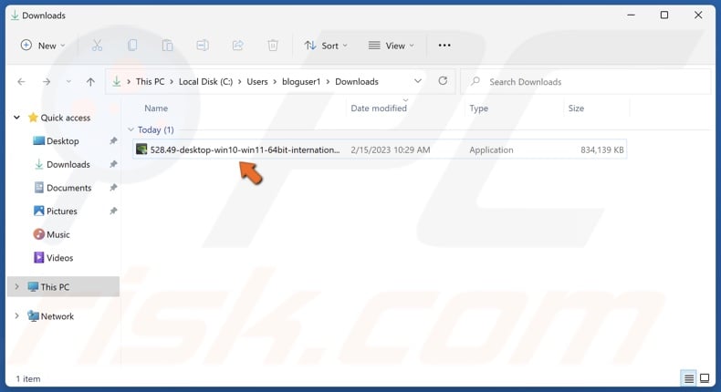 Run the Nvidia graphics driver installer