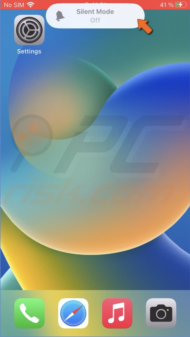 Disable the Silent mode