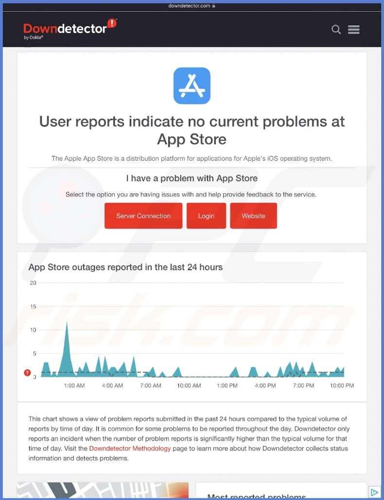 Check app outage