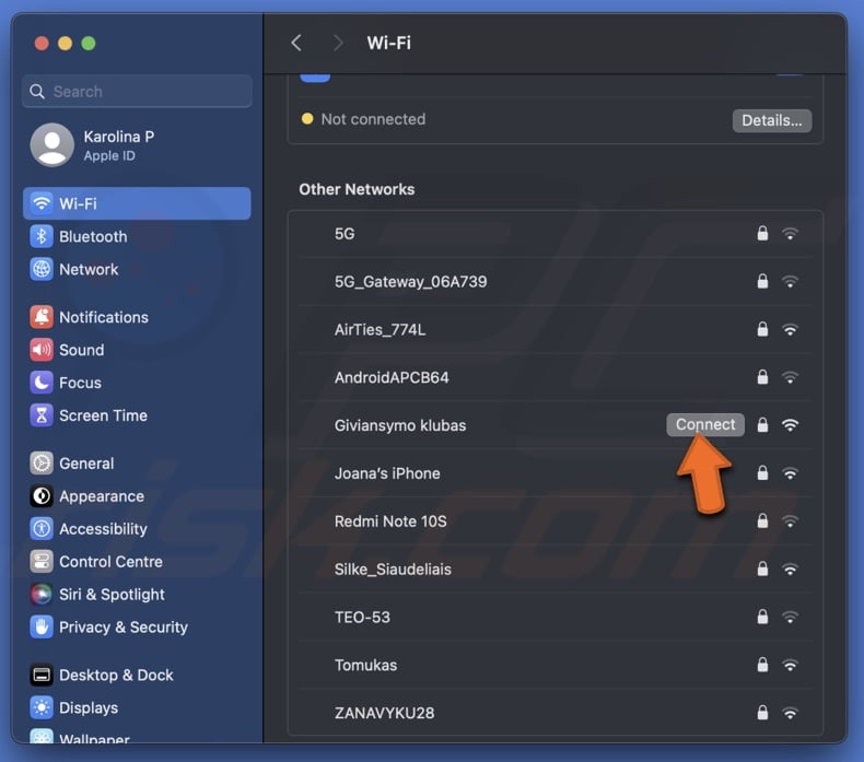 Reconnect to your Wi-Fi