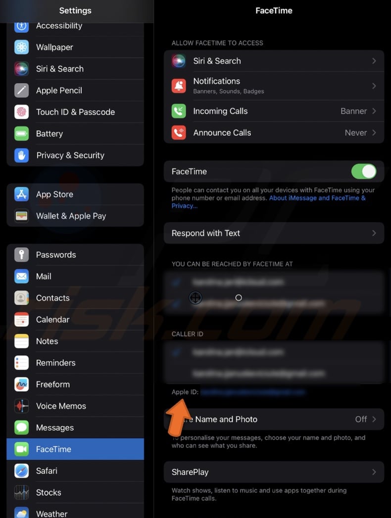 Tap on your Apple ID
