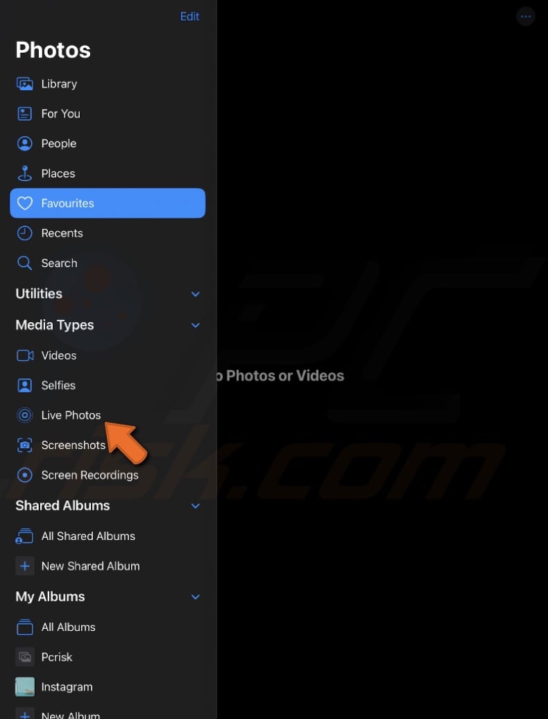 Find your Live Photos