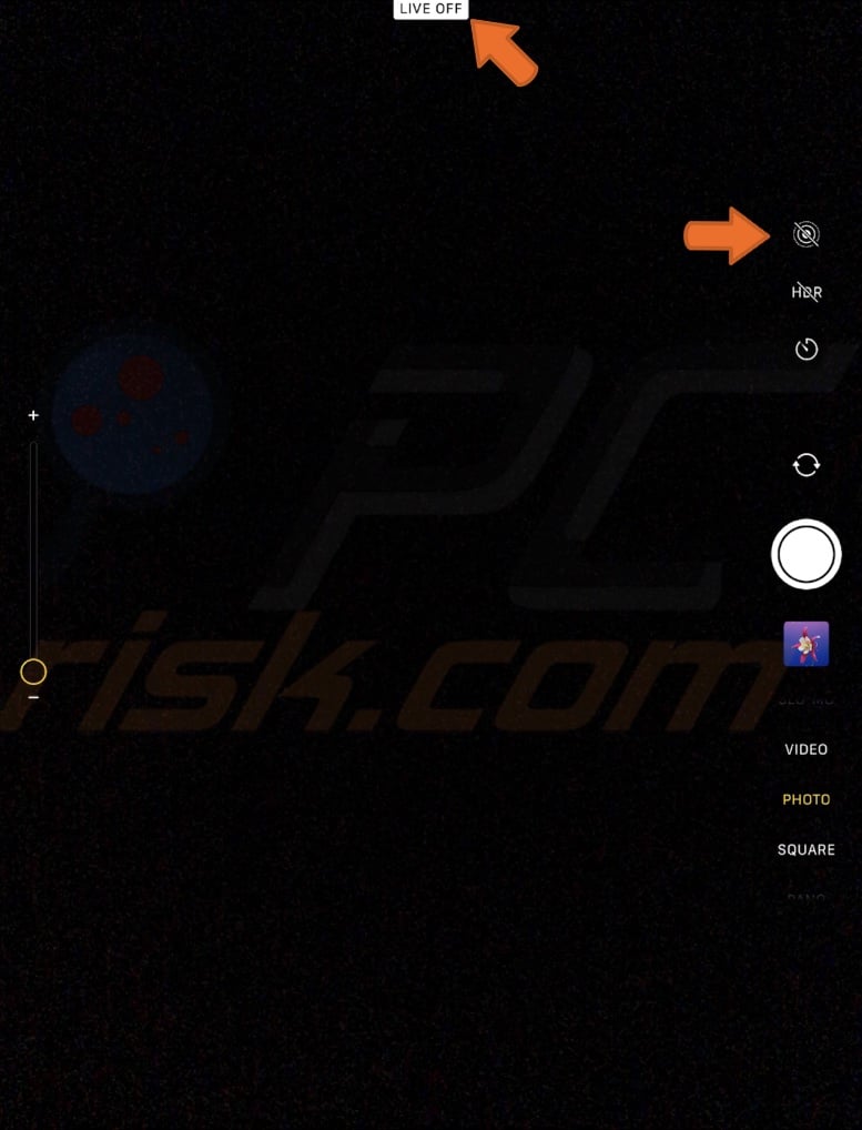 Turn off Live Photos in the Camera app