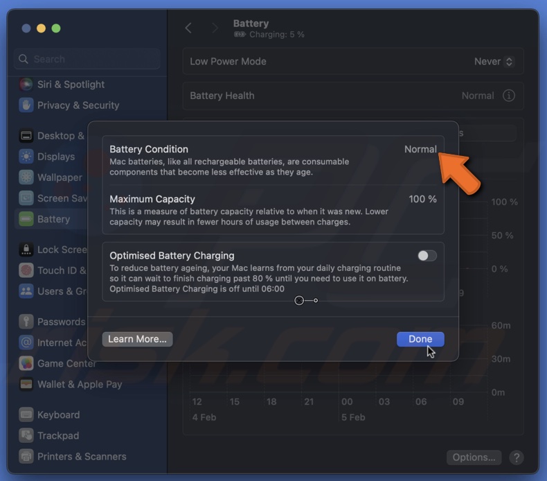 Check battery condition