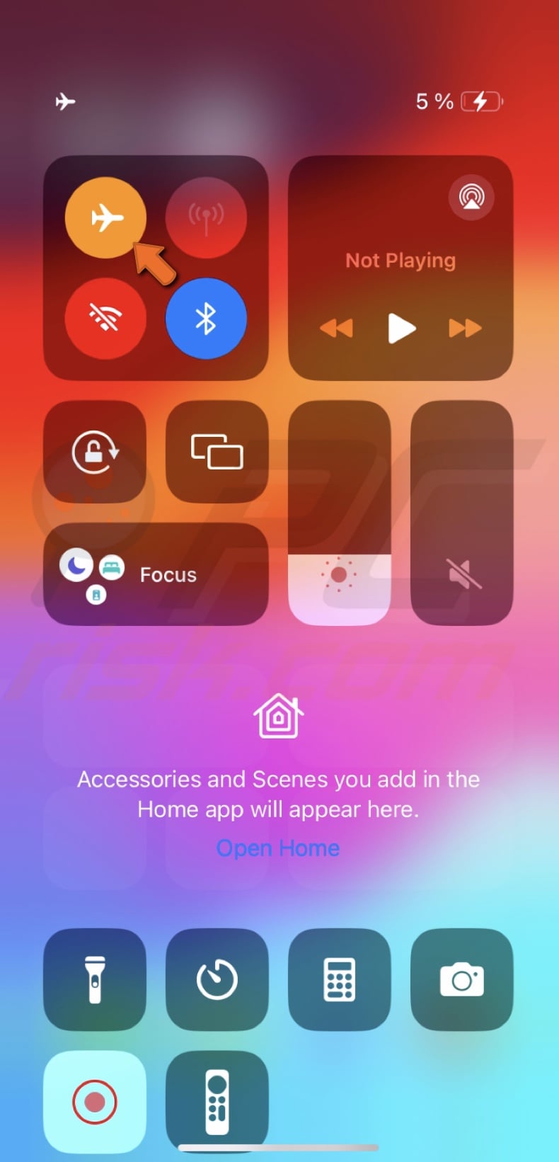 Enable the Airplane Mode