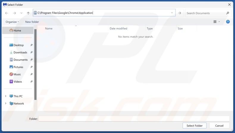 Type in C:Program FilesGoogleChromeApplication and press Enter