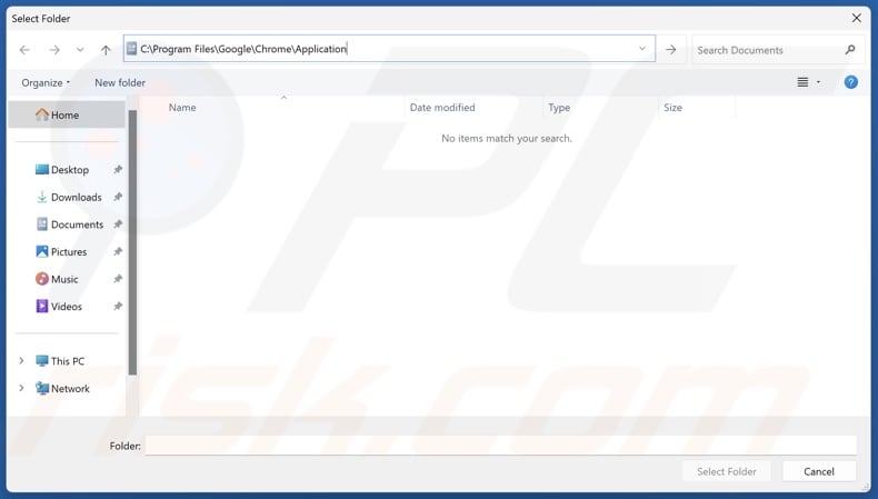 Type in C:Program FilesGoogleChromeApplication and press Enter