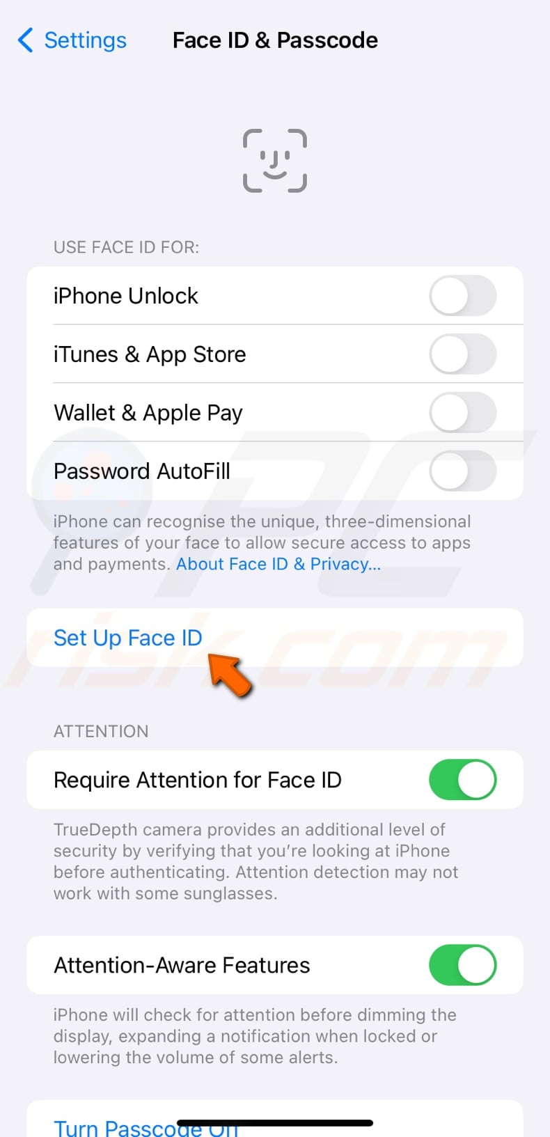 Set Up Face ID